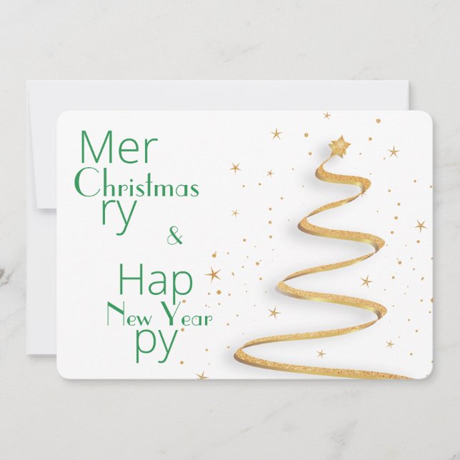 Einfache Typografie Weihnachtsfeiergruss (Vorderseite)