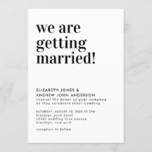 Einfache Typografie Wir werden heiraten