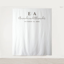 Einfache typografische Kulisse. Hochzeitshintergru Wandteppich