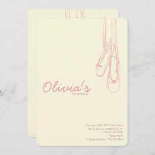 Einfache u. elegante kleine Tänzer-Einladungen Einladung