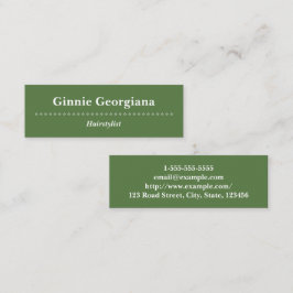 Einfache u. noble Hairstylist-Visitenkarte Mini Visitenkarte