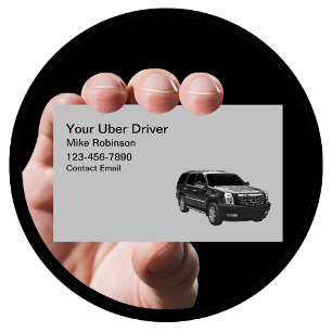 Einfache Uber-Fahr-SUV-Geschäftskarten Visitenkarte