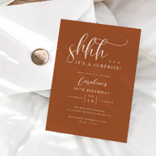 Einfache Überraschung Geburtstag Party Einladung