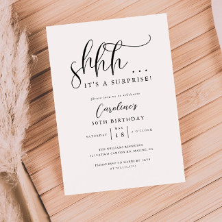 Einfache Überraschungsfeier Einladung