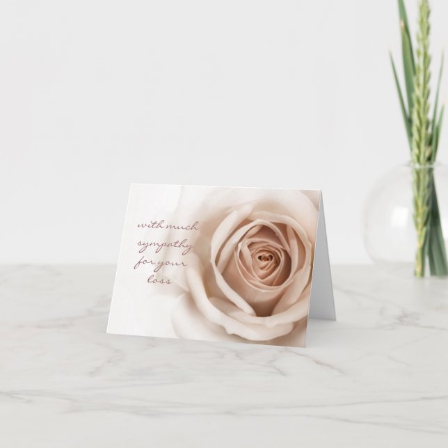 Einfache und aufrichtige Beileids-Karte Karte (Vorderseite)