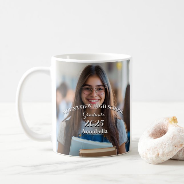 Einfache und benutzerdefinierte Foto-Abschluss-Tas Kaffeetasse (Mit Donut)