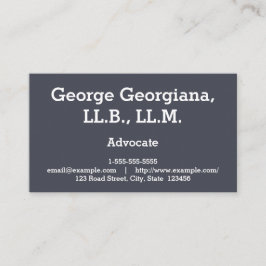 Einfache und berufliche Anwalt-Geschäfts-Karte Visitenkarte