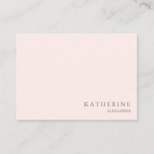 Einfache und Berufliche Blush & Gold Visitenkarte