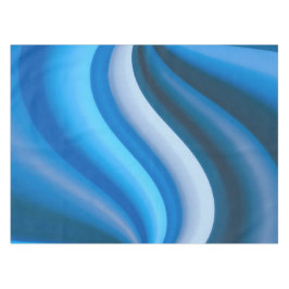 Einfache und elegante Blaue Abstrakte Waves Streif Tischdecke
