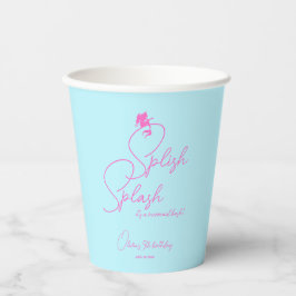 Einfache und elegante Blue Pink Girl Meerjungfrau Pappbecher