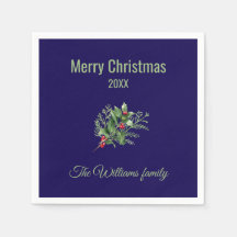 Einfache und elegante botanische Weihnachten