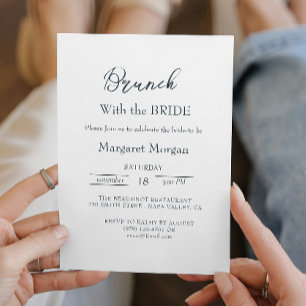 Einfache und elegante Brunch mit Bride Einladung