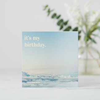 Einfache und elegante Einladung zum Geburtstag