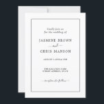 Einfache und elegante Einladung zur Hochzeit<br><div class="desc">Einfache und elegante Einladung zur Hochzeit - Elegantes klassisches Hochzeitsfest - Einladung elegantes und romantisches Design</div>