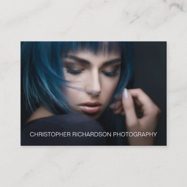 Einfache und elegante Fotografie Visitenkarte (Vorderseite)