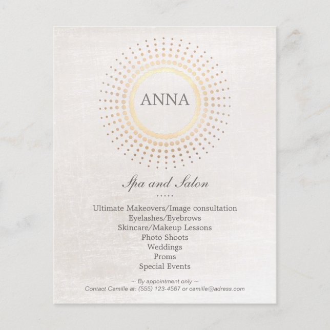 Einfache und elegante Friseursalon und Wellness-Ce Flyer (Vorne)