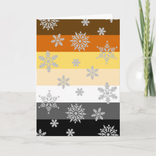 Einfache und elegante Gay-Bär-Weihnachtskarte Feiertagskarte