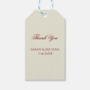 Einfache und elegante Hochzeit Geschenkanhänger