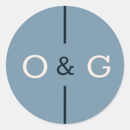 Einfache und elegante Hochzeit Runder Aufkleber