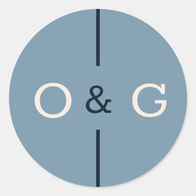 Einfache und elegante Hochzeit Runder Aufkleber (Vorderseite)