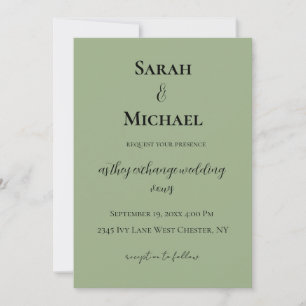 Einfache und elegante Hochzeitseinladung Einladung