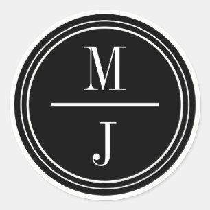Einfache und elegante Hochzeitstickerin Runder Aufkleber