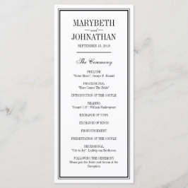 Einfache und elegante Hochzeitszeremonie Programmk Programm