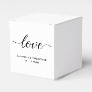 Einfache und elegante Liebe Hochzeit Personalisier Geschenkschachtel