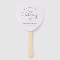 Einfache und elegante Lila Hochzeitsprogramme