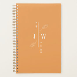 Einfache und elegante Monogram Indianergelb Planer