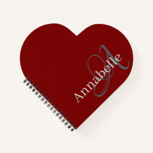 Einfache und elegante Monogram und Name Planner Notizbuch