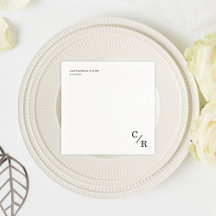 Einfache und elegante Monogramm-Initialen Hochzeit