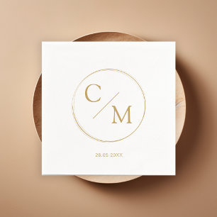 Einfache und elegante Monogramm Serviette Napkins