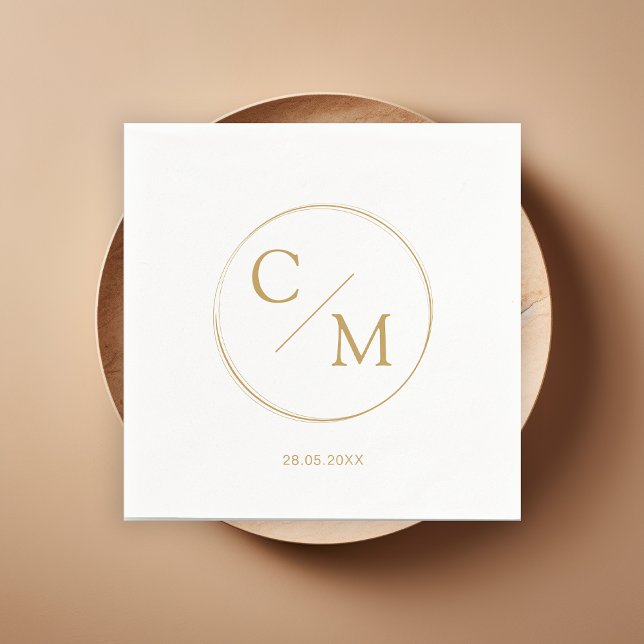 Einfache und elegante Monogramm Serviette Napkins (Von Creator hochgeladen)