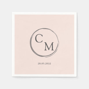Einfache und elegante Monogrammserviette Serviette