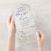 Einfache und elegante Perlen Hochzeit