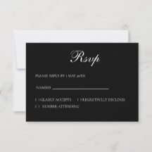 Einfache und elegante RSVP-Karte
