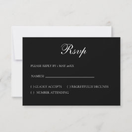 Einfache und elegante RSVP-Karte RSVP Karte