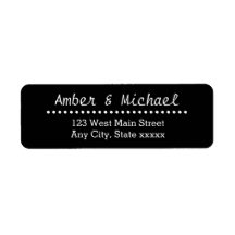 Einfache und elegante Rücksendeadressen-Aufkleber