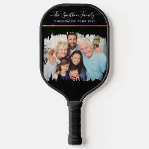 Einfache und elegante Schwarze Gold - Ihr Foto für Pickleball Schläger