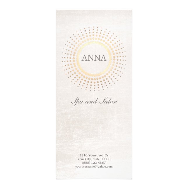 Einfache und elegante Speisekarte für den Friseur  Werbekarte (Vorne)