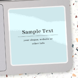 Einfache und elegante Textvorlage Babyblau Aufkleber