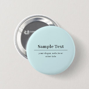 Einfache und elegante Textvorlage   Babyblau Button
