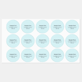 Einfache und elegante Textvorlage | Babyblau Etiketten