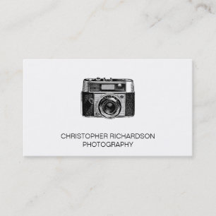 Einfache und elegante Visitenkarte für Fotografie