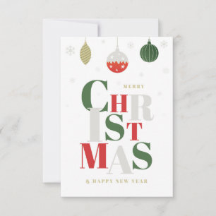 Einfache und elegante Weihnachts-Grußkarte. Karte