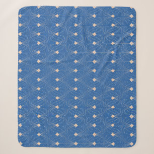 Einfache und elegante Weihnachtsbaume Blau und Wei Sherpadecke