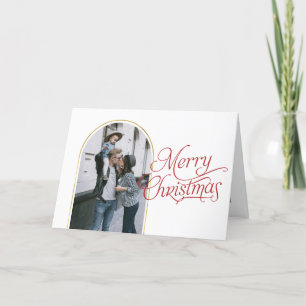 Einfache und elegante Weihnachtsgrüße mit Foto Feiertagskarte