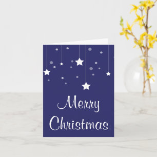 Einfache und elegante weiße Weihnachtskarte Karte