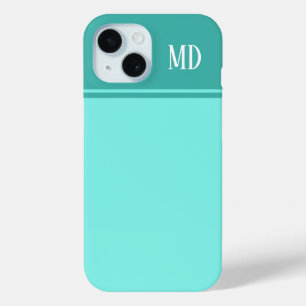 Einfache und Hübsche Aquamarine Blauer Streifen Mo Case-Mate iPhone Hülle